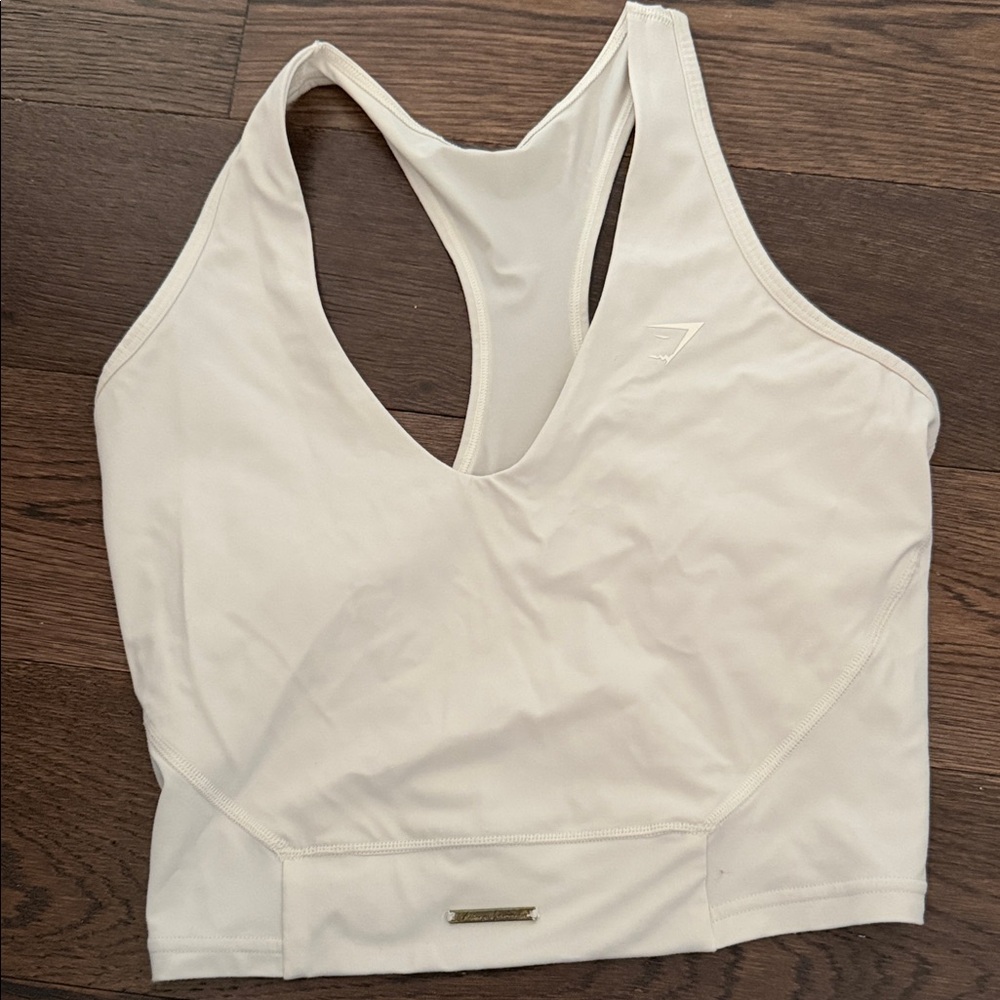 Gymshark Cream Racerback Tank Top